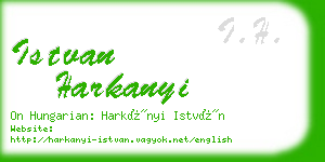 istvan harkanyi business card